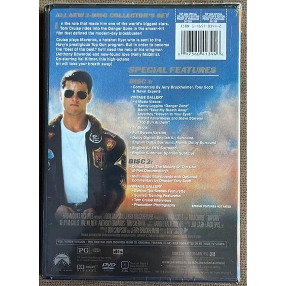 Top Gun (DVD, 1986) Special Collector's 2 Disc Edition NEW Tom Cruise - Picture 2 of 3